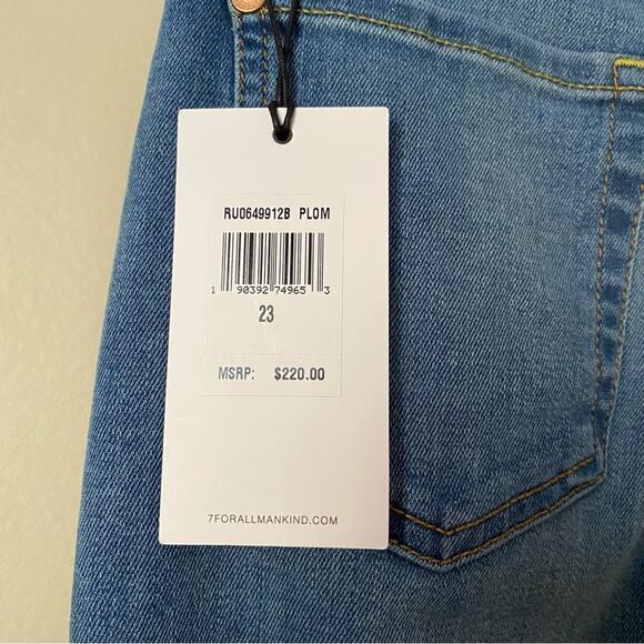 7 For All Mankind | Gwenevere High Waist Ankle Skinny Jeans Button Fly Size 23 - Picture 5 of 6